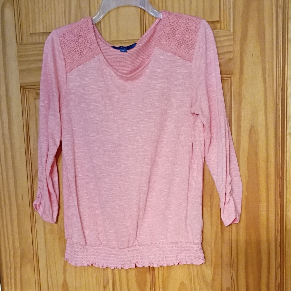 Apt. 9 Pink 3/4 Sleeve Top